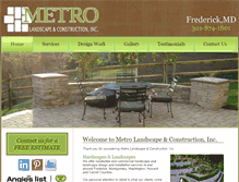 Tablet Screenshot of metrohardscapes.com
